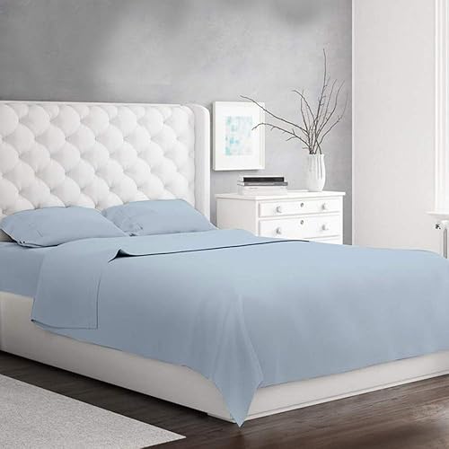 Miniatura 3 de Juego de sábanas de 4 piezas de 800 hilos, 100 % algodón egipcio, juego de sábanas peinadas de grapas largas, a prueba de encogimiento y bolitas,