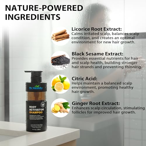 Image of Root Activator Shampoo for Men-Hair Growth Shampoo for Hair Loss and Thinning Hair,Sulfate Free-13.6 fl oz / 400 mL