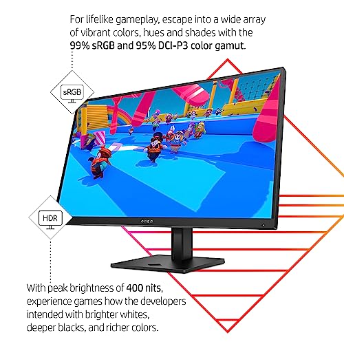 Image of HP OMEN 27q QHD 165Hz Gaming Monitor, QHD Display (2560 x 1440), IPS Panel, 99% sRGB, 95% DCI-P3, 16:9, AMD FreeSync Premium Technology, 27q (2023)