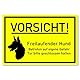 Vorsicht Hund Schild (30x20 cm Kunststoff) - Hundeschilder - Warnung vor dem Hund Schilder - Hundeschild Wetterfest - Hundewarnschilder - Achtung bissiger Hund (Neongelb) - Schäferhund