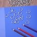 Antner 120PCS 0.75 Inch Loose Leaf Binder Rings - Nickel Plated Small Metal Book Rings Keyrings for Paper, Index Cards, Flashcards, Keychains, Crafts, Home & Office Organization, Silver