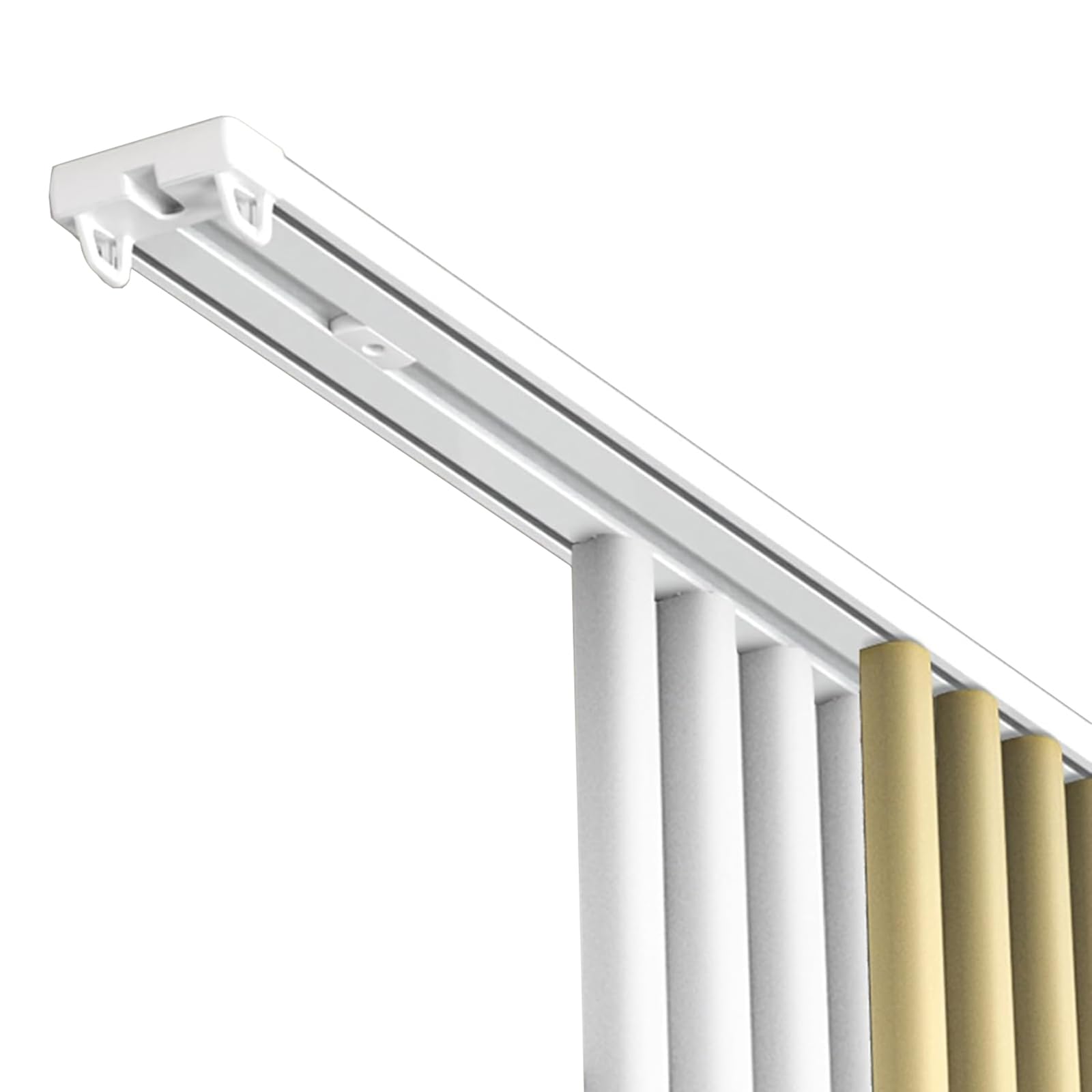 Kit tringle à rideaux - Système coulissant silencieux avec matériel de fixation pour cloisons de séparation au plafond et accessoires