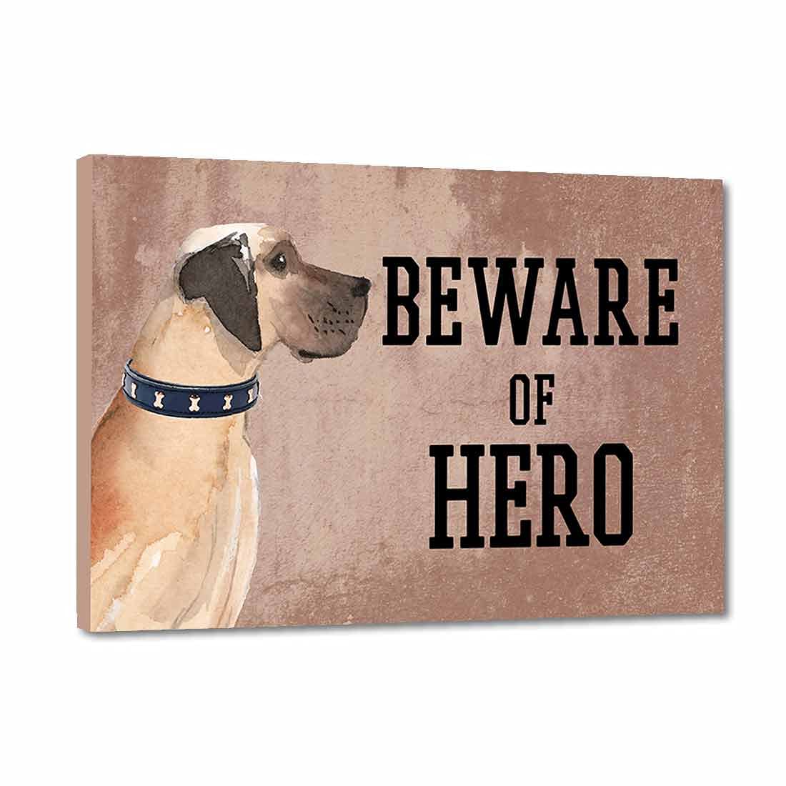 Nutcase - Personalized Beware of Dog Sign Board - Customized Name Plate - Great Dane-image-3