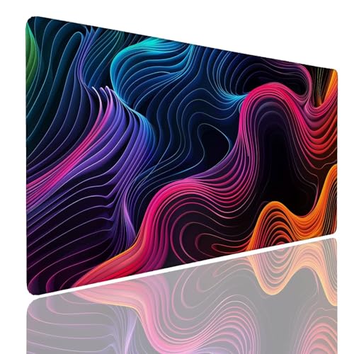 Tapis de souris XL Rainbow 70x40 cm grand format pour gamer et bureau