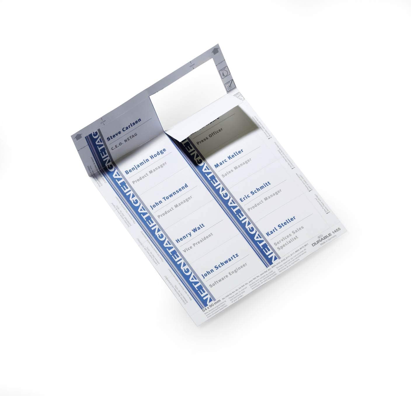 Durable BADGEMAKER Inserts 54 x 90mm - Pack of 200 Inserts - Printable Name Badge Inserts - Create Professional Badges In Minutes