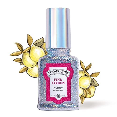 poo-pourri before-you-go toilet spray pink citron 2 fl oz - strawberry citron and rock candy