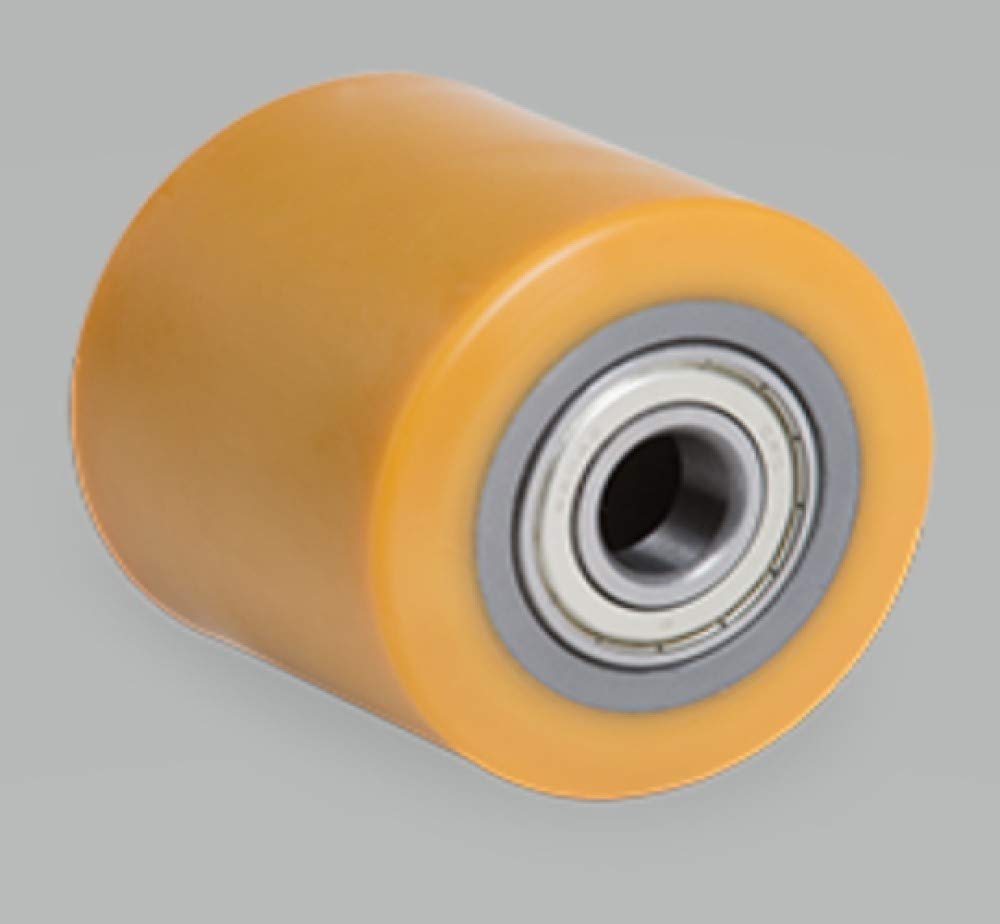 Lot De 4 Roulettes En Polyuréthane Pour Transpalette - 82x50 Mm, Axe 20 Mm, Charge 500 Kg