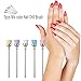 Anself 5pcs 2.35mm Professional Nail Art Drill Bit Random color Nail Drill Cleaning Brush Manicure Accessories