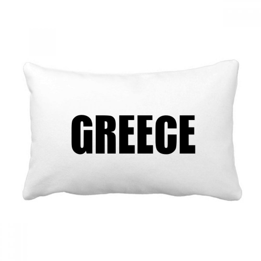 Coussin oreiller lombaire Grèce noir 16x24 pouces multicolore pour décoration canapé maison