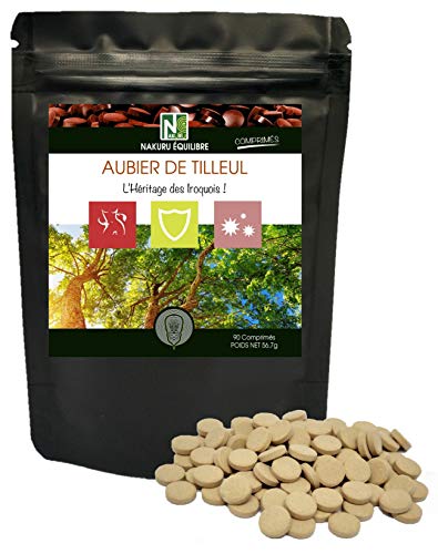 NAKURU | Aubier de Tilleul | 90 Comprimés de 630mg | Gamme Équilibre | Fabriqué en France | 
