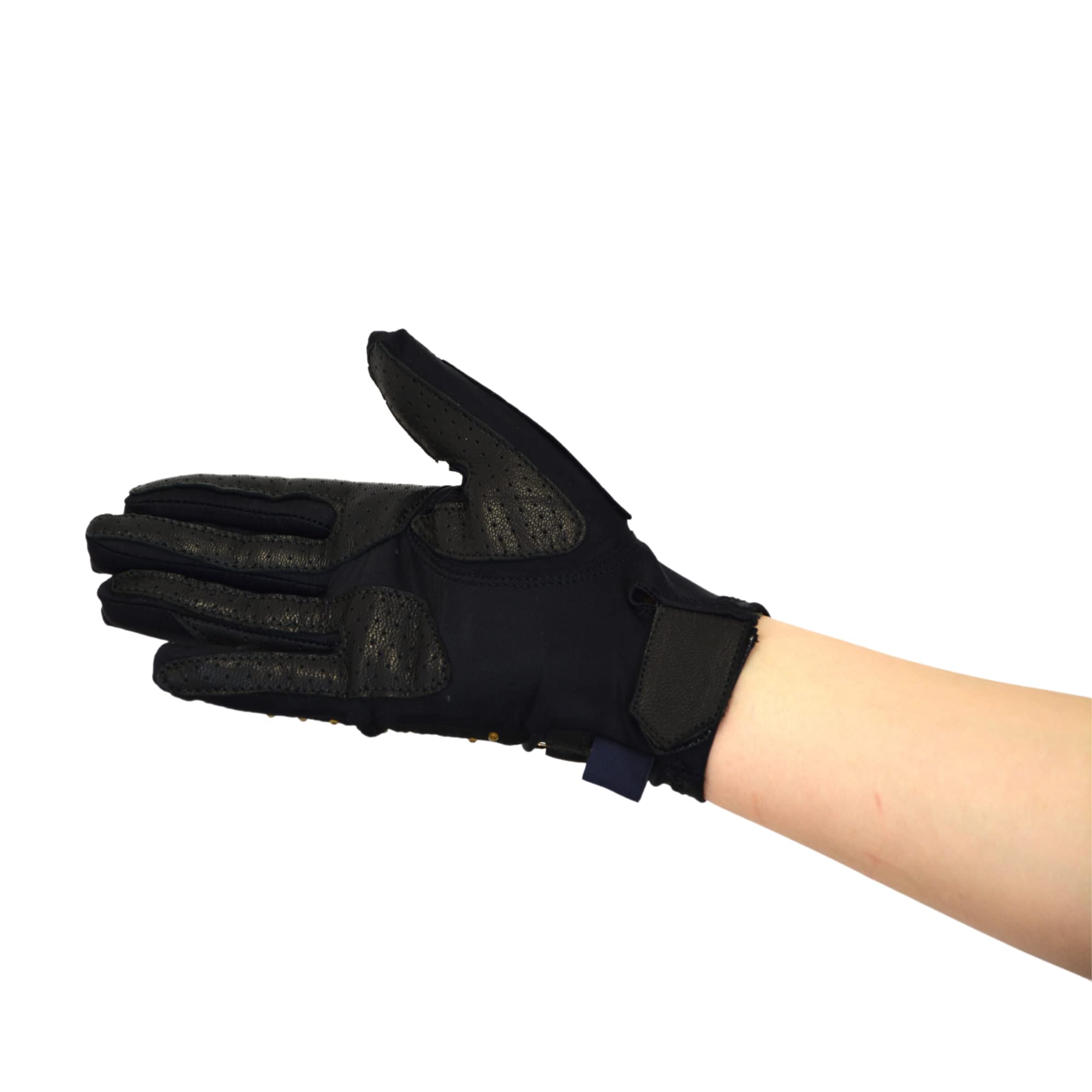 Reithandschuhe Damen Leder Touchscreen – elastische Lycra Handschuhe mit rutschfestem Grip, Ganzjahres-Reithandschuhe - Trangan