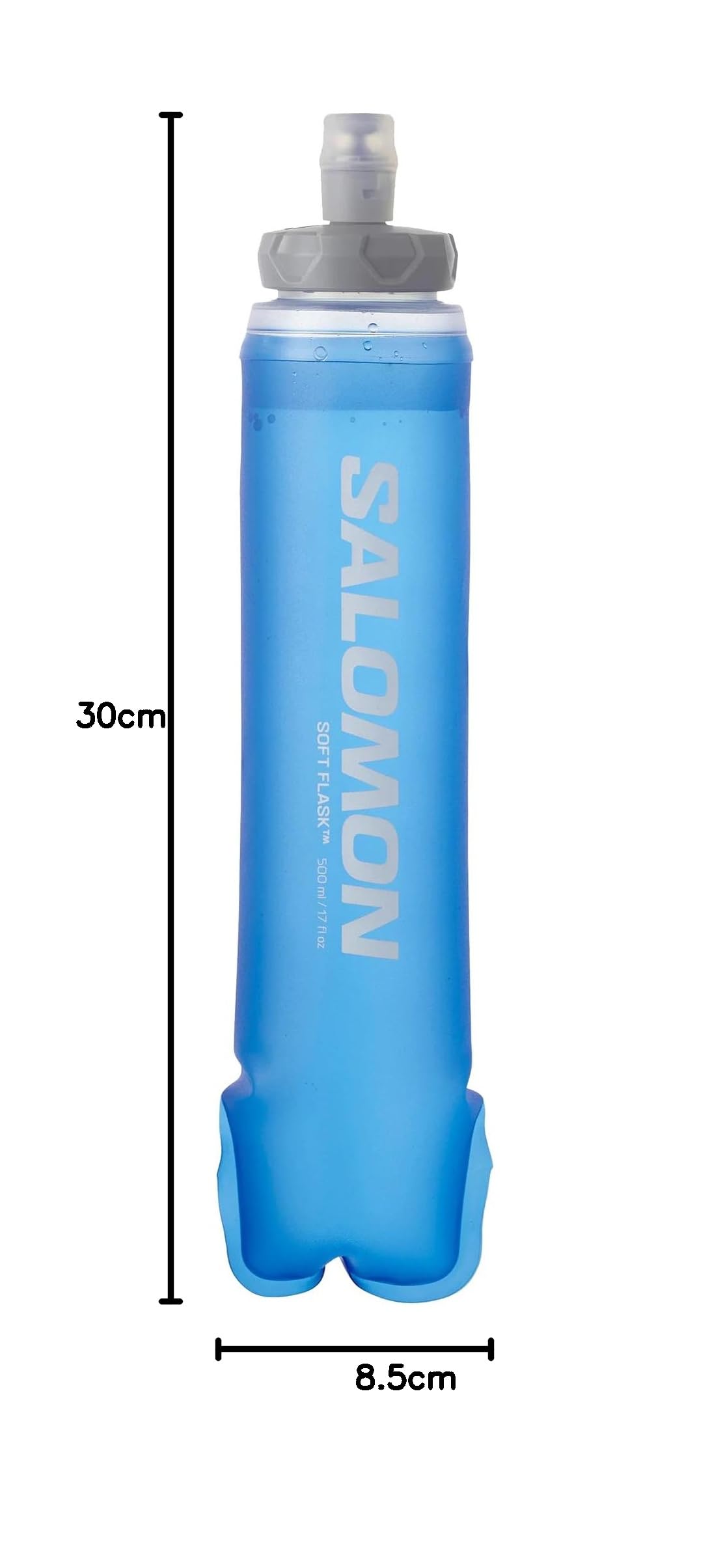 Salomon Soft Flask 500ml Gourde souple unisexe Valve à débit élevé Bleu Lot de 2