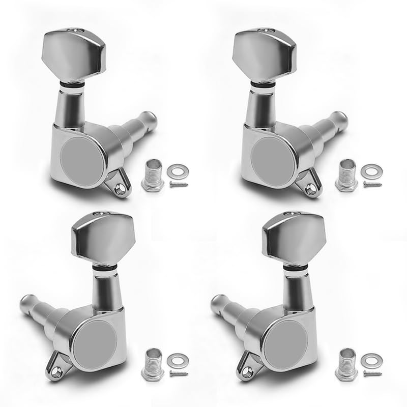 SAPHUE Square Ukulele Tuning Pegs (4pcs) Chrome