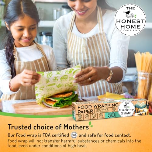 Image of Honest Home Food Wrapping Paper Roll 50 Meters, 40 GSM | FDA Approved | Safe for Food Wrap