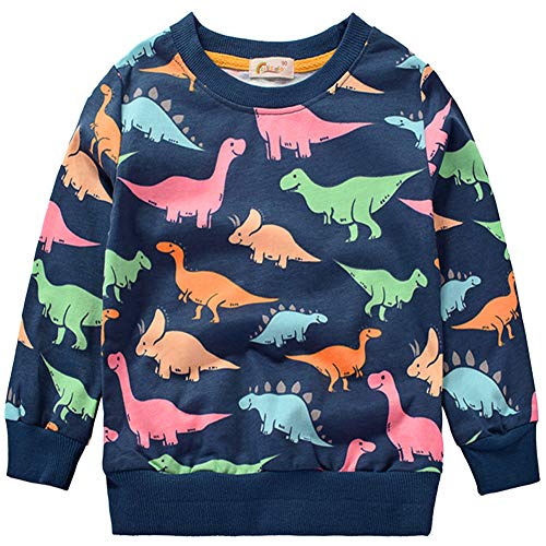 Boys Sweatshirts Elephant Pullover T-Shirts Toddler Cotton Cute Tops Tee Long Sleeve Outdoor Outfit 5T