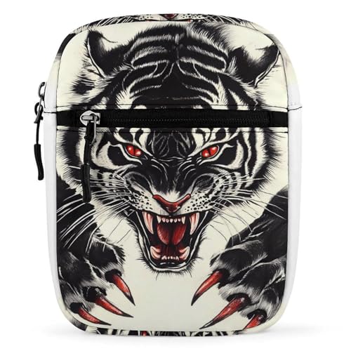 Tiger Claws Women's Cute Small Mini Crossbody Bag Top Zip Sling Square Shoulder Bags