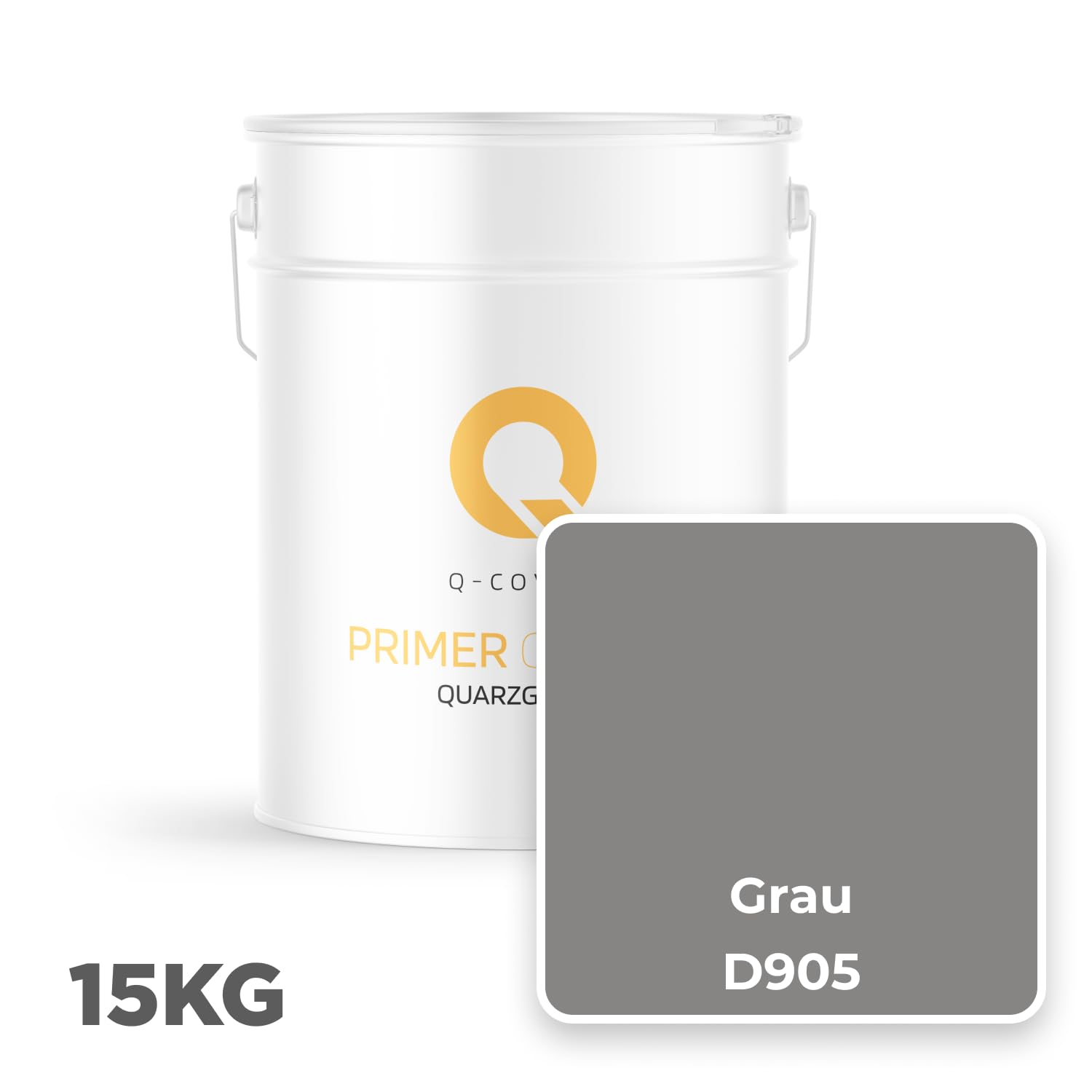 Quarzgrund für Dekorativer Putz mit Mica Grau D905 15KG | Acrylatdispersion Grundiermittel Innen & Außen für Wände und Decken Grundierung Schutz Mosaikputz ca. 0,3-0,4 KG/m2