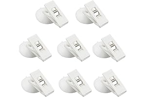 8Pcs Shower Curtain Smooth suction cups with Clips Suction Cup Clips for bathroom Splash Guard