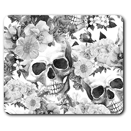 Destination Vinyl ltd Tapis de souris motif tête de mort fleurie et fleurs - Accessoire de bureau #35743