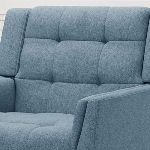 Christopher Knight Home Alisa Mid Century Modern Fabric Arm Chair, Blue And Walnut #TOP5