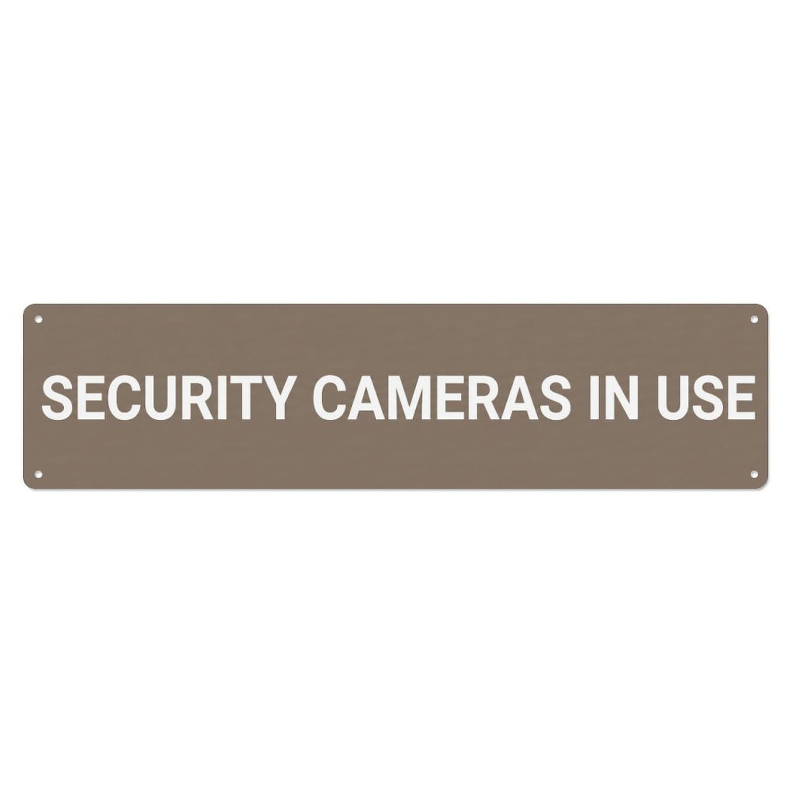 Metal Tin Sign Security Cameras Recording Active