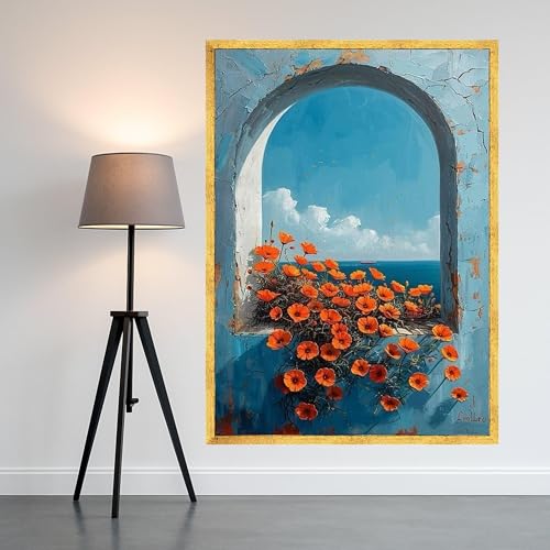Tableau mural sur toile d'une vue sur l'océan pour salon cosy