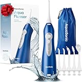 AquaSonic Water Flosser - Cordless Rechargeable Water Flossers for Teeth Cleaning - Waterproof Aqua Flosser, Portable Oral Irrigator for Dental Cleaning with 5 Jet Tips – Braces Home Travel