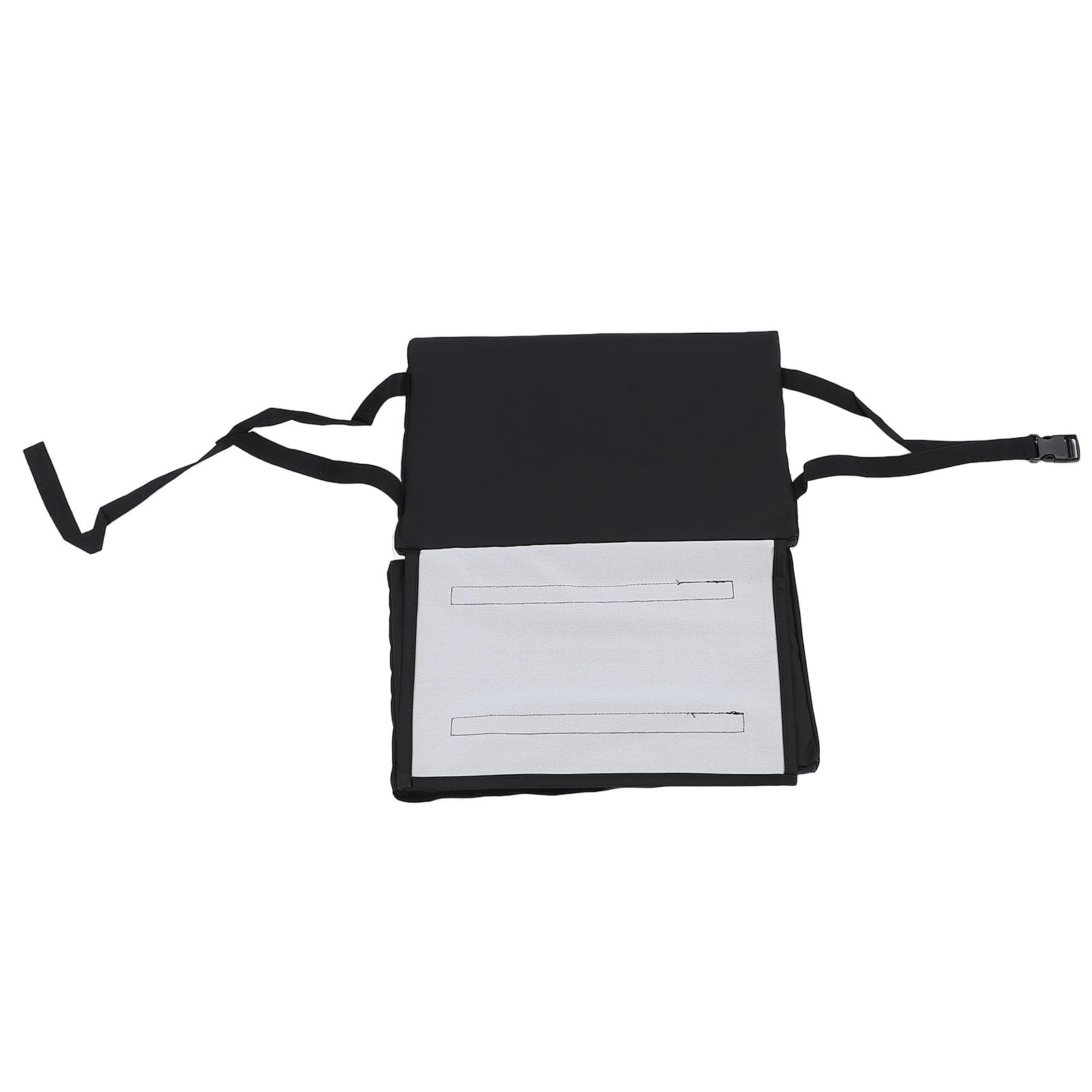 Extensor de Reposapiés para Silla de Ruedas, Cojín Elevador con Soporte para Pantorrillas para Paseos en Casa, Reposapiernas de Cuero PU Negro para Silla de Ruedas, 16 X 20 X 1