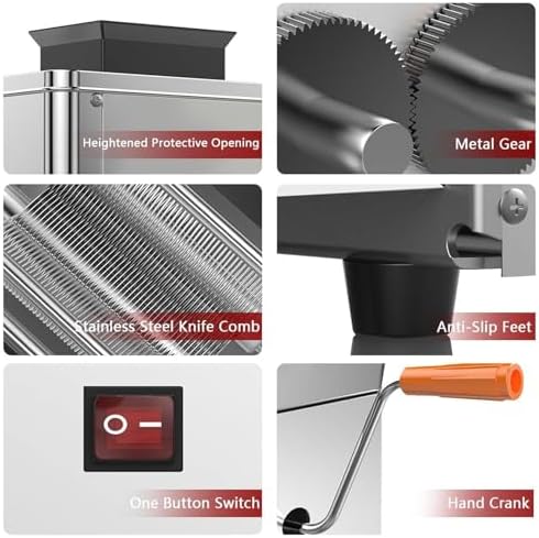 Electric Meat Shredder Machine, 850W Stainless Steel, 330Lbs/H Capacity, Perfect for Lamb, Beef & Chicken, Ideal for Restaurants & Kitchens