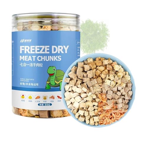 Jgfwat Alimento de tortuga de carne 7 en 1 | Hecho con carne real de grado humano, ayuda a apoyar la salud y la vitalidad | Golosinas de primera calidad para reptiles, gatos y perros | 85 g