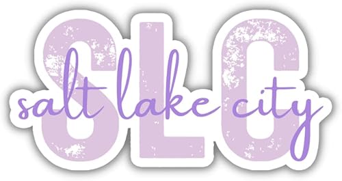 SLC Salt Lake City Utah Airport Code Travel Sticker, Multiple Colors, Vinyl Laptop Water Bottle Planner Journal, Places I've Been, Luggage Decal