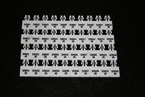 Sigilli di sicurezza numerati, bianchi, a freccia