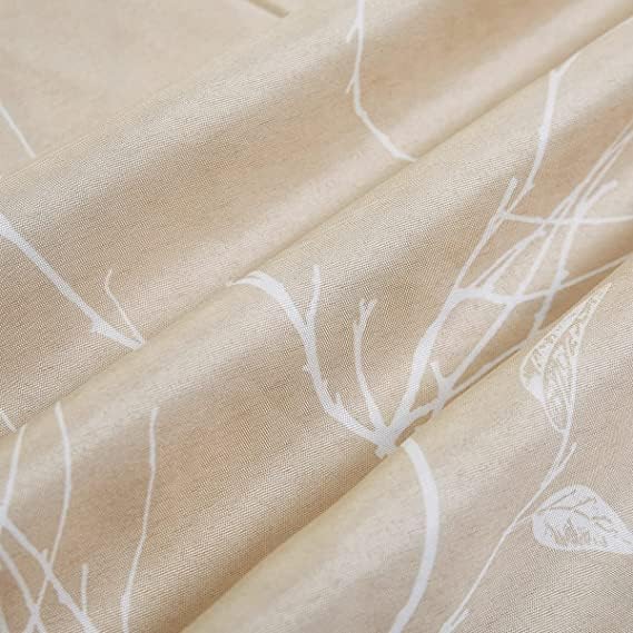 Nyescasa Bettwäsche 135x200 Khaki Weiß Botanisch mit Kissenbezug 80x80 – Ansicht 4