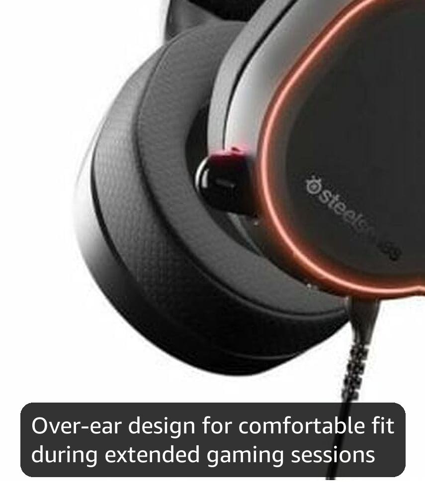 SteelSeries Arctis Pro Cuffie Da Gioco - Driver Ad Alta Risoluzione 10-40.000 Hz, Audio Surround DTS Headphone:X V2.0, Microfono ClearCast, Nero
