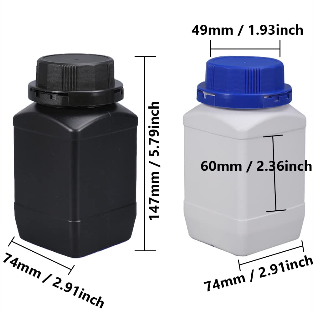 Bottiglia in plastica a bocca larga per reagenti, campioni, per laboratorio, laboratorio, reagenti chimici, contenitore per liquidi (1000 ml