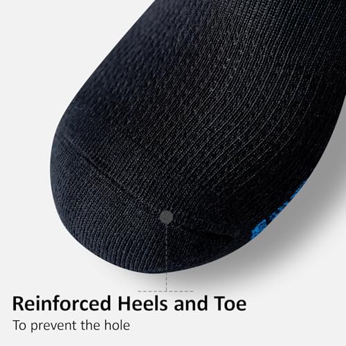 Sock Amazing 6 Pairs Unisex Premium Cotton Socks Soft Cushion No Show Sock Non Slip Low Cut Ankle Socks for Men Women Running4