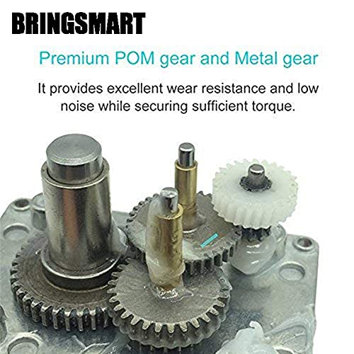 Image of BRINGSMART A58SW31ZY Mini Turbine Geared Motor 24V 16rpm DC Worm Gear Motor Self-Locking Reversed for DIY Robot Rotating Table Door Lock Curtain Machine (24V 16rpm)