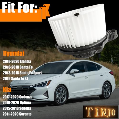 Image of 75867 HVAC Heater Blower Motor Fit for Hyundai Elantra 2018-2020 Santa Fe 2010-2018 Santa Fe Sport 2013-2018, for Kia Cadenza Optima Sedona Sorento AC Heater Blower Motor Fan Replace# 700258, SK700258