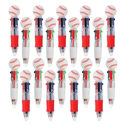 Bolígrafos de béisbol mini bolígrafo multicolor 4 en 1 para recompensas de profesores a granel