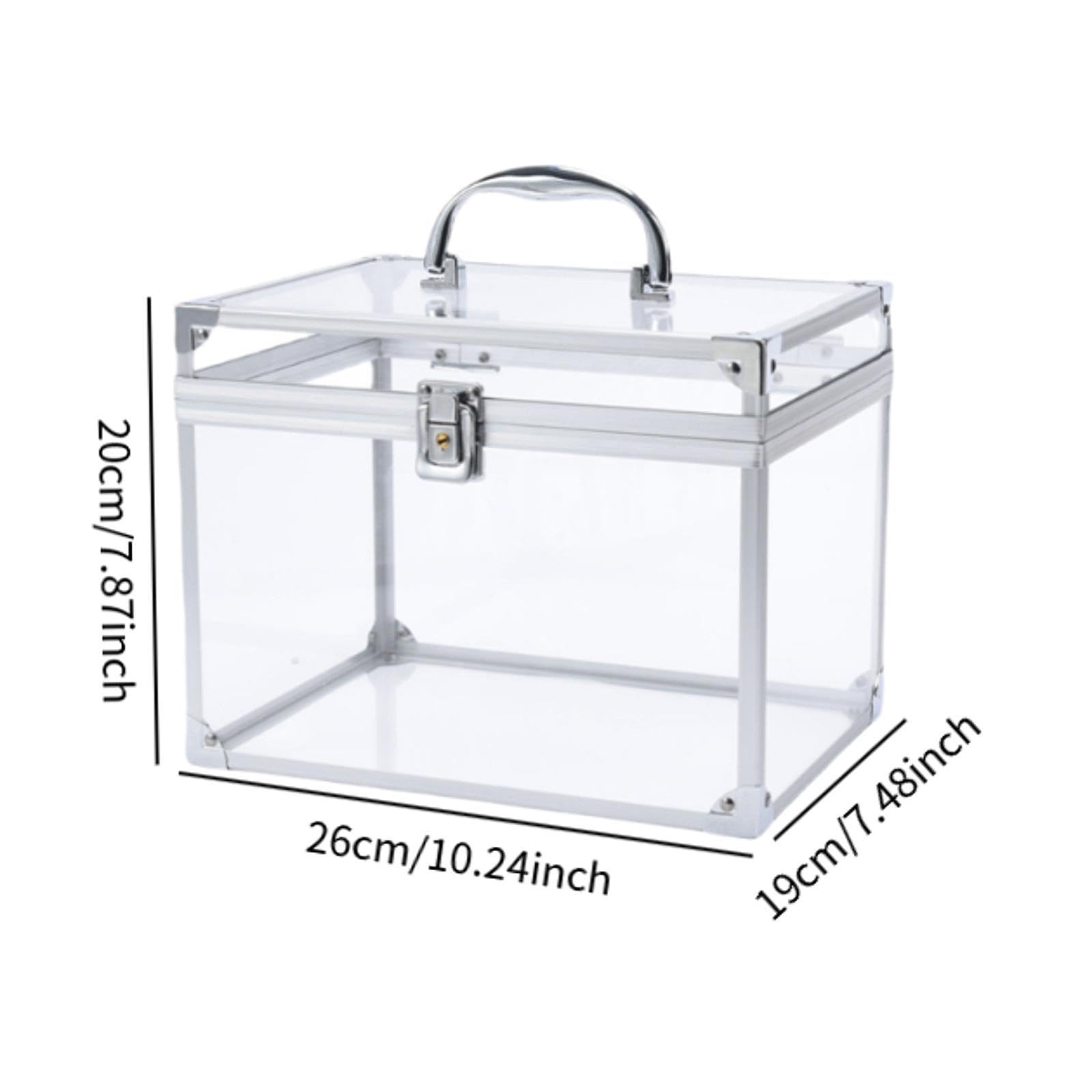 perfk Trousse de maquillage en acrylique, organiseur de cosmétiques, présentoir de cosmétiques transparent pour vanité, Clair