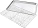 USA Pan 1607CR Bakeware Extra Large Sheet Baking Pan and Bakeable Nonstick Cooling Rack Set, XL, Metal