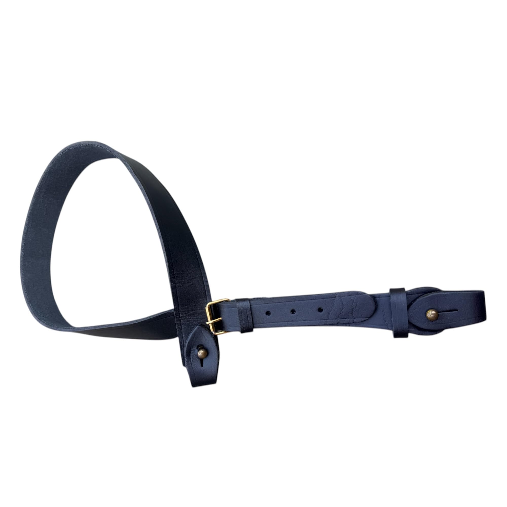 Sam Browne - Cinturón con correa para el hombro, cinturón de cuero genuino estilo policía y militar, cinturón ajustable de cuero negro con hebillas de latón macizo para uniformes, ceremonias y