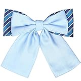 Pre-Tied Japanese School Girl Uniform Bow Ties, Office Lady Uniform Bowtie/Women kawaii Neck Tie for Cosplay WBT6 (light blue)
