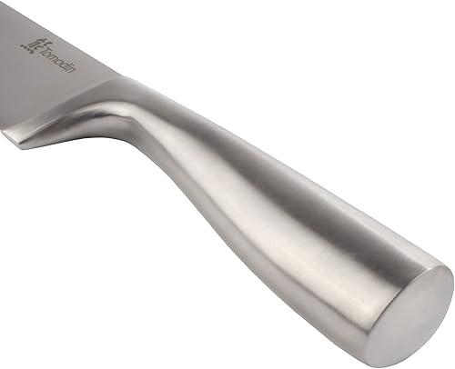 Miniatura 4 de BambooMN Cuchillo de chef - Hoja lisa mango plateado - 1 cuchillo