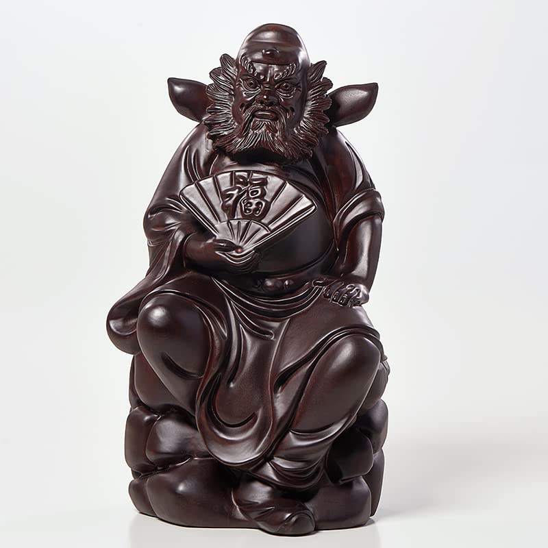 木彫りの仏像 鍾馗様【鍾馗○鎮宅聖君】10cm 高級天然ツゲ木彫り