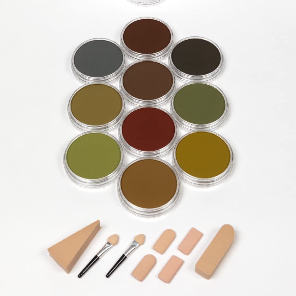 PanPastel Artist Pastels by GOLDEN, Extra Dark Shades - Warm Set, 10 Color, Professional Artist Pastels, Unique Pan Format (cake-like) - Image 2