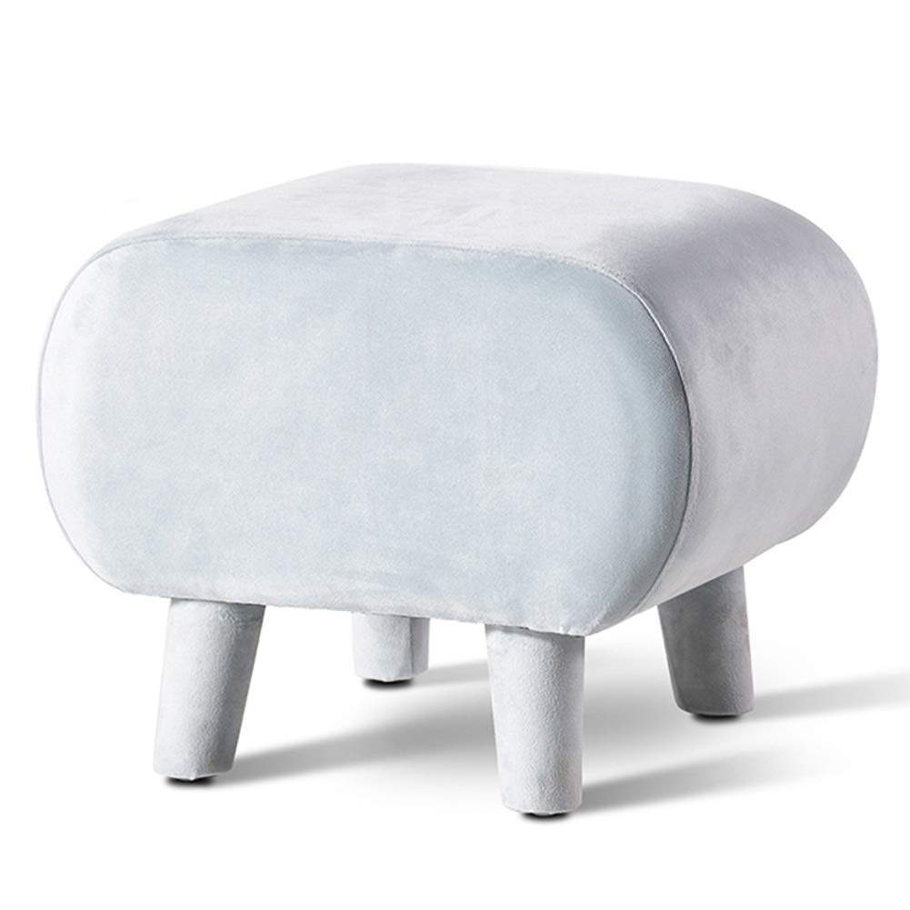Chaussure banc tabouret haut de gamme en velours gris capitonné