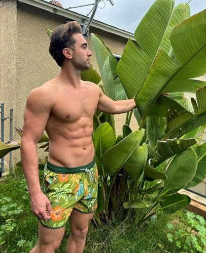 Image of maamgic Mens Boys Short 80s 90s Vintage Swim Trunks with Mesh Lining Quick Dry Swim Suits Board Shorts