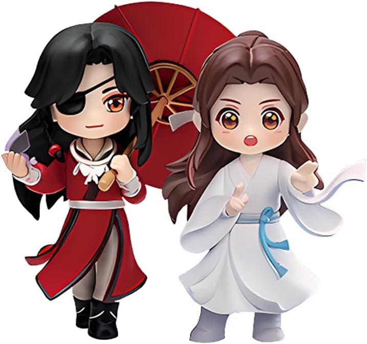 QAHEART Xie Lian Figure Hua Cheng Action Figure San Lang Cake Topper, Q Ver Anime Figure Model Set, Exquisite Handmade Desktop Figurine Statue Decoration Collection