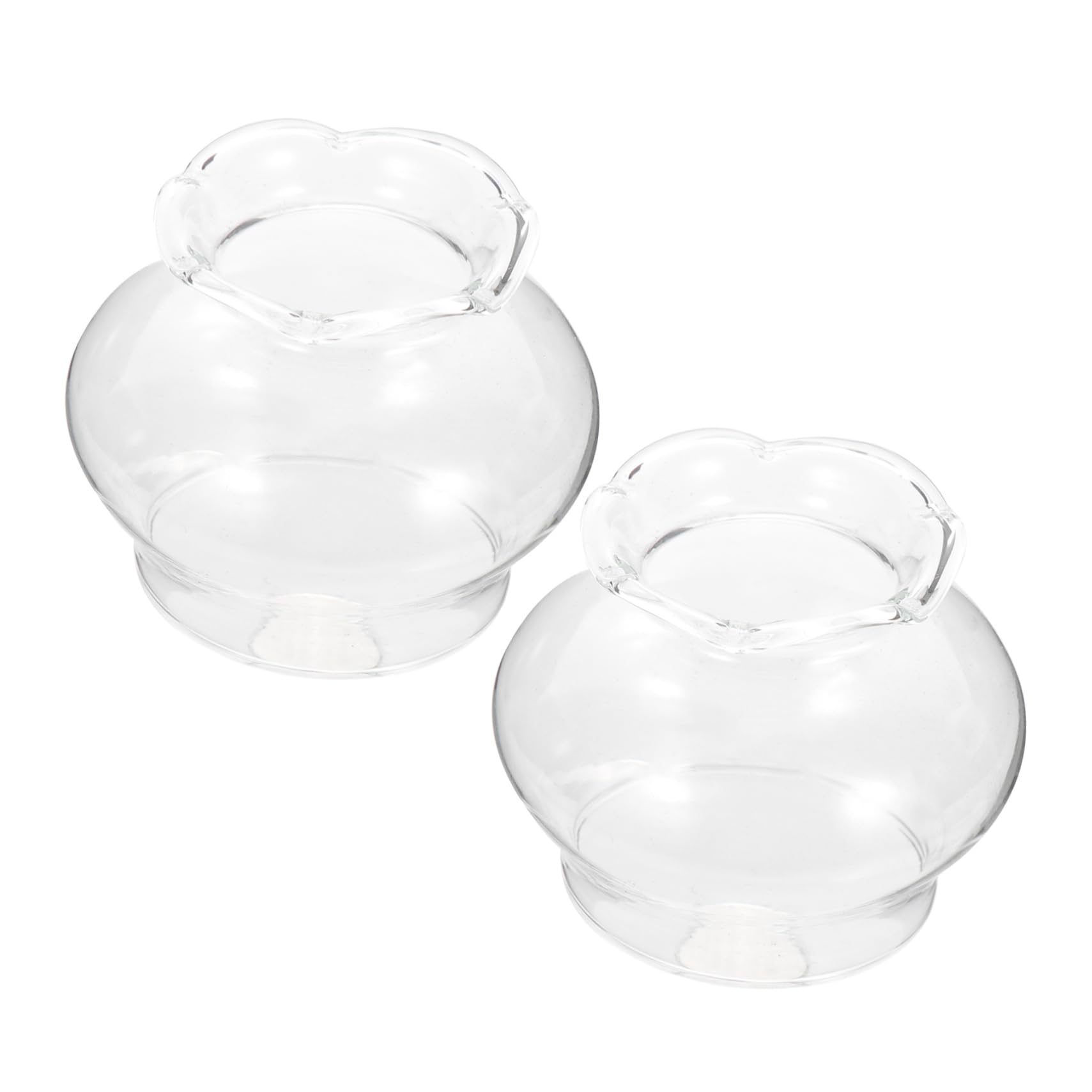 HOOTNEE Glass Oil Lamp Cover Suitable for Bedroom and Living Room Easy to Remove 2pcs with Clever Structure Easy to Install for Kerosene Lamps